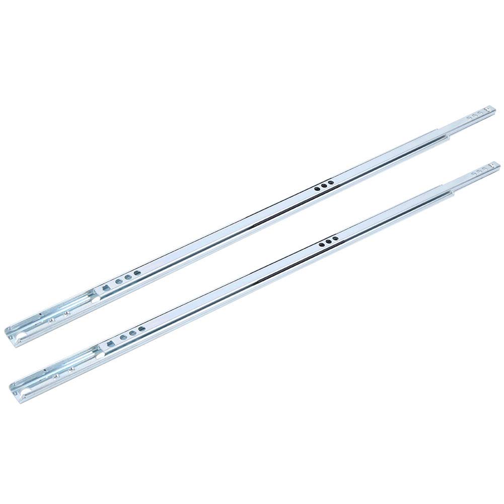 Guía para cajones Irfora, 2 unidades de 450 x 17 mm con riel de bola de acero
