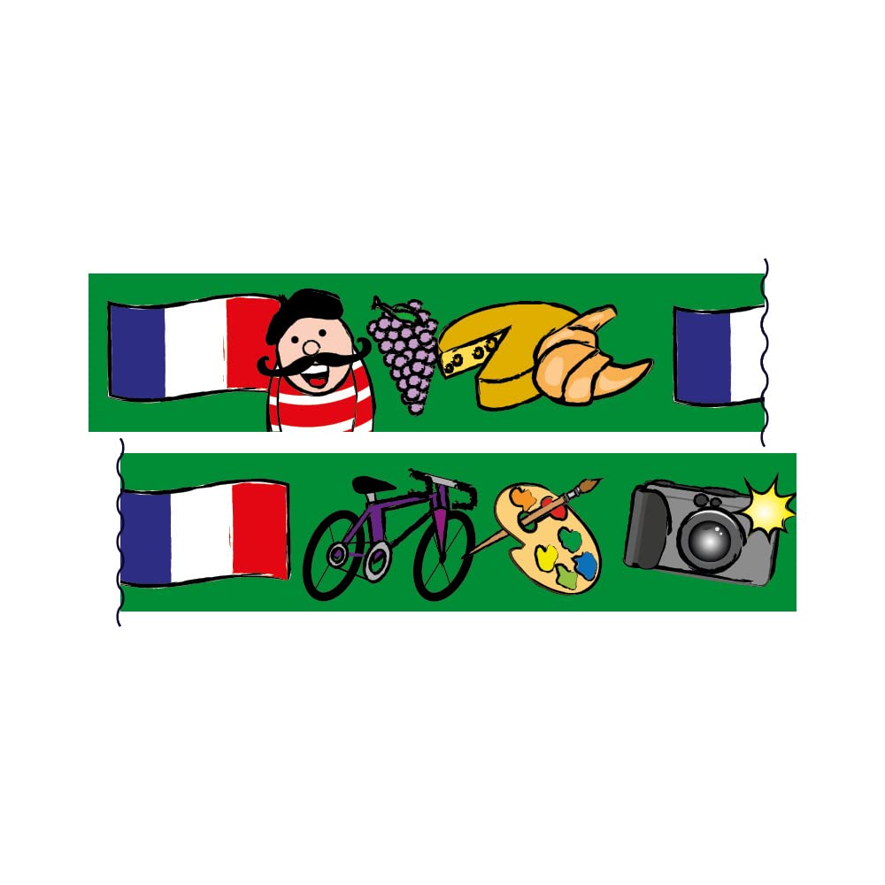 Popular Images of France Display Borders Classroom Trimmers, Multicoloured