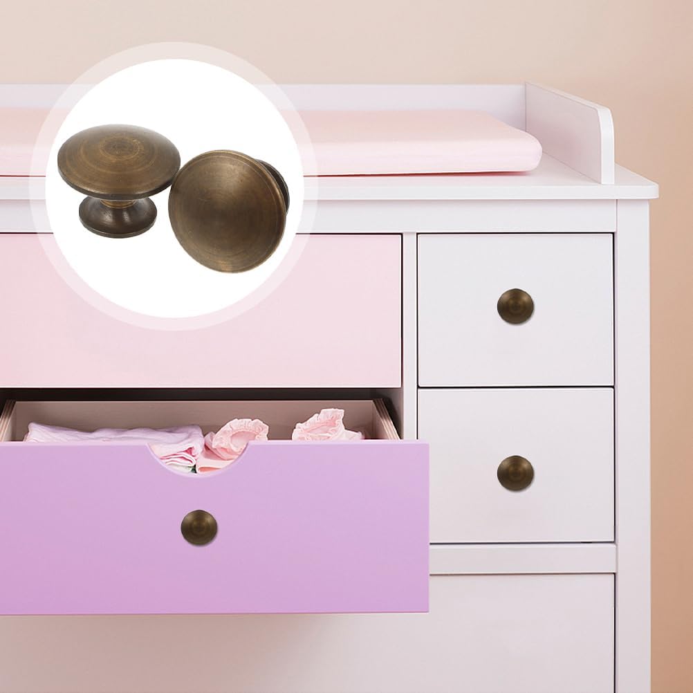 Homoyoyo 2pcs Handle Mushroom Decor Dresser Vanity Table Antique Brass Cabinet Pulls Kitchen Cabinet Decor Drawer Wardrobe Knob Household Cabinet Doorknob Drawer Knobs Drawer Pull