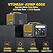 VTOMAN Jump 600X Portable Power Station 600W, 299Wh Solar Generator LiFePO4 Battery Power Station with Jump Start for Car, 1200W AC Outlet, PD 60W USB-C, 3x Regulated 12V/10A DC for Camping, RV Travel