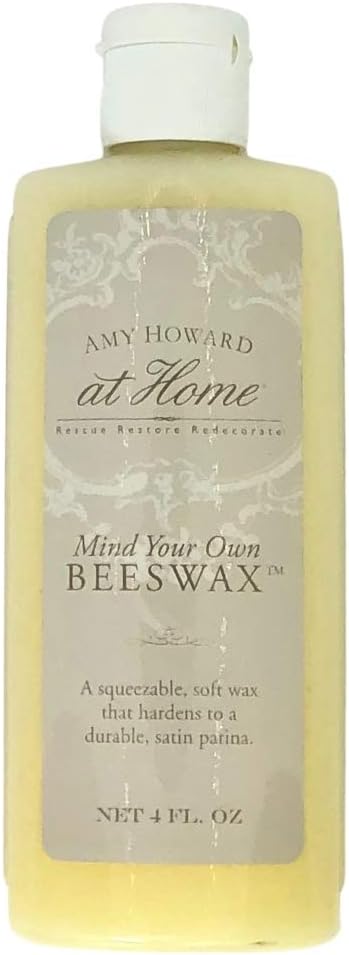 Amy Howard at Home - Mind Your Beeswax Soft Wax for Antique and Furniture Restoration - Seal and Conditioner - Soft, Honey-Hued Finish (4 Oz)