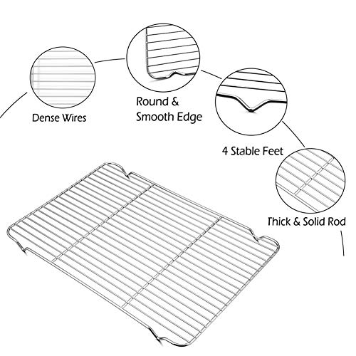 Turbokey Cooling Rack With 4 Legs Heavy Duty Grill Net 7.9In X 12.2In Roasting Wire Grate Baking Racks, Fit Various Size Cookie Baking Sheet,Oven Dishwasher Safe(7.9"X12.2"31X20Cm) #TOP4