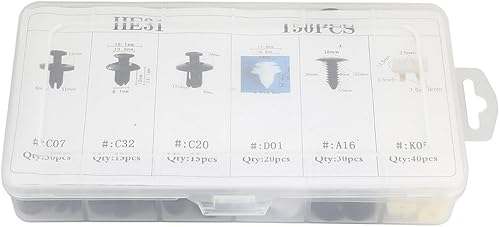 SCITOO Clips universales de plástico para guardabarros, multicolor, 6 tamaños - 1 pieza