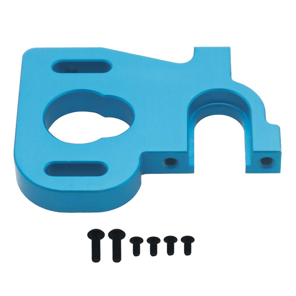 RCAWD RC Motor Mount for Wltoys 1/14 144001, Aluminum RC Car Motor Mount Seat Holder RC Car Motor Mount RC Car Accessory Upgraded PartsBlue