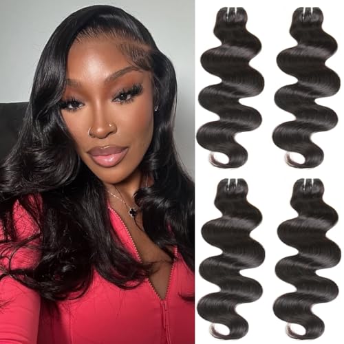 Human Hair Bundles 4 Bundles 16 18 Inch 12A Body