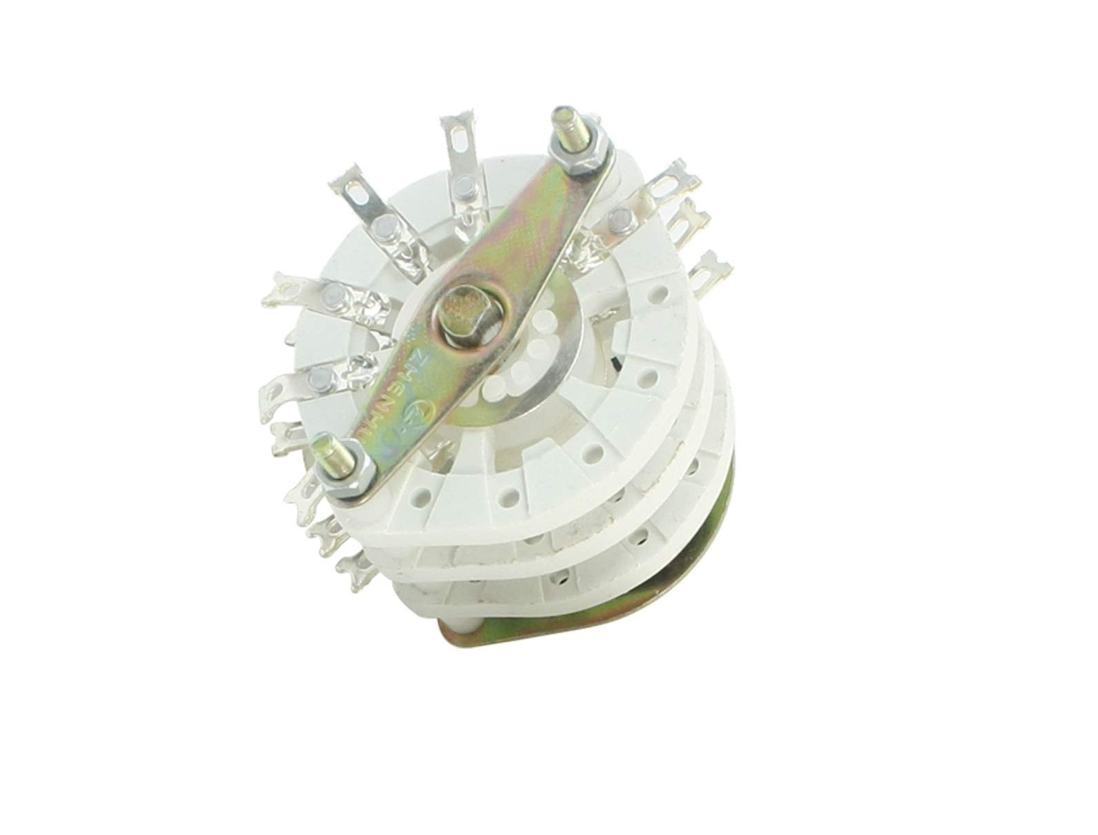 Aexit 3P6T 3 Plug-in Switches Pole 6 Throw Three Decks Band Channel Rotary Outlet Switches Switch KCT36