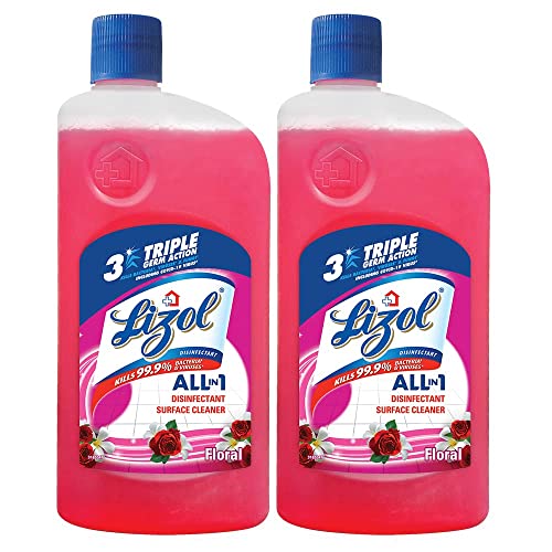 Lizol Disinfectant Floor Cleaner - 975 ml (Pack of 2, Floral)