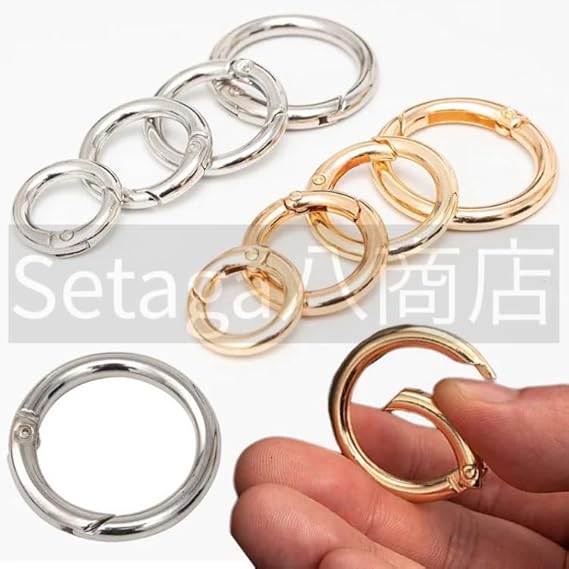 Amazon.co.jp: カラビナ 丸形 キーリング キーホルダー 45mm