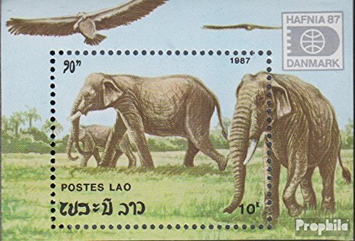 Prophila Collection Laos Block119 (kompl.Ausg.) postfrisch ** MNH 1987 Elefanten (Briefmarken für Sammler) Sonstige Säugetiere (Affen/Dinos/Elephanten …)