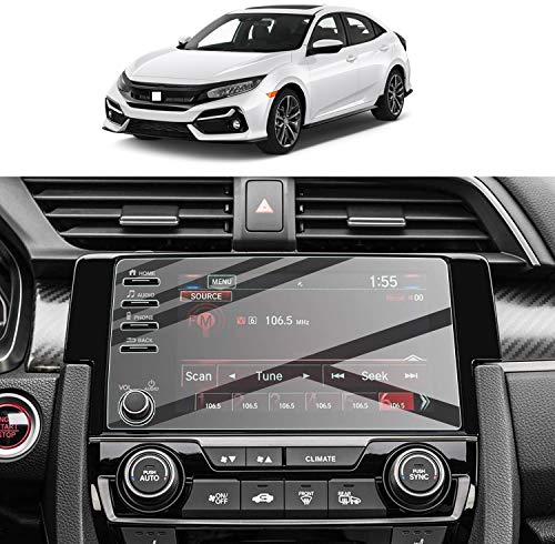 BSTACLL Screen Protector Compatible with Honda Civic 2020 2021, [Navigation Touchscreen Protector] Tempered Glass Screen Protector Compatible With Civic Touchscreen (4 Buttons Version)