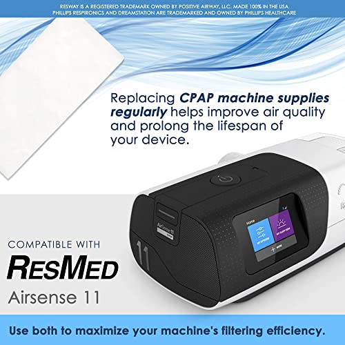 Premium Resway Disposable Hypoallergenic CPAP Filters | Compatible with ResMed Airsense 11 | Ultra Fine Filters for Smoke, Dust, Dander | 40 Replacement Filters - Thumbnail 3