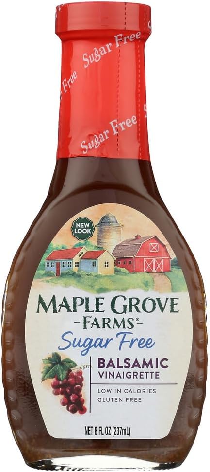 Maple Grove Farms Sugar Free Balsamic Vinaigrette, 8 oz (Pack of 2)