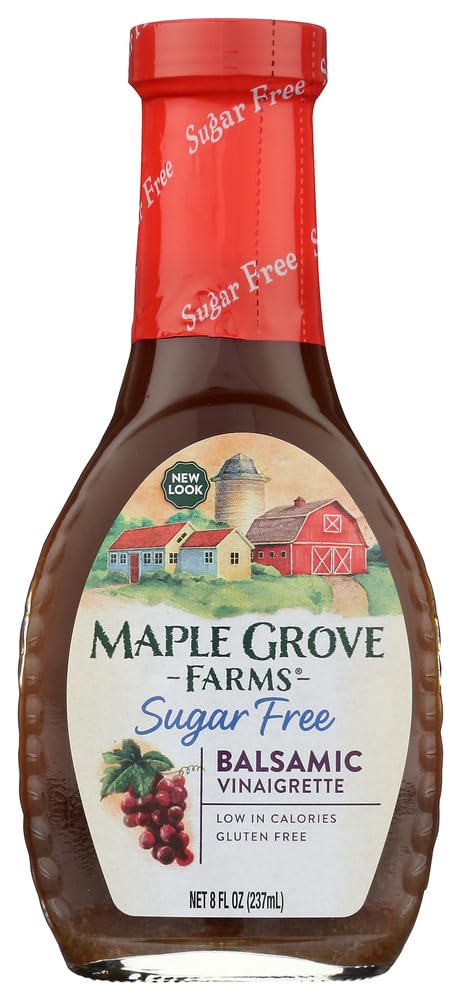 Maple Grove Farms Balsamic Vinaigrette Sugar Free Dressing, 8 Ounce -12 per case.12
