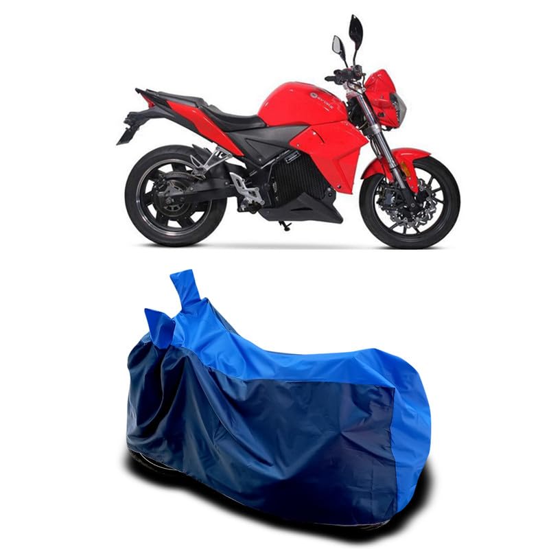 Image of DUFFEL-Two Wheeler Bike Body Cover Compatible for Evoke Motorcycles Urban S Bs6 Heat Protectio /UV-Rays /Birds Dropping /DustProof /Waterproof All Variants [Nevay Blue]