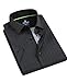 Tom Baine Slim Fit Short Sleeve Performance Stretch Button Down X-Large Black Dots