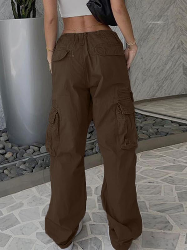 EMMIOL Cargo Pants for Women High Waisted with Pockets Y2K Streetwear Casual Tactical Travel Pants - Image 5
