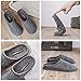 LE KAPMOZ Men's Boiled Wool House Slippers Breathable Winter Warm Slip on Mules Indoor/Outdoor Slipper for Women (9-10.5 M US Men 11-12 M US Women 44 EU, Gray Rubber Sole)