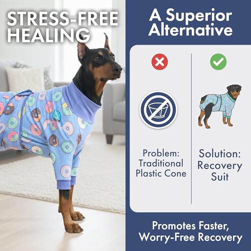 Image of Spark Paws Dog Recovery Suit - Surgical Onesie After Surgery, Male & Female