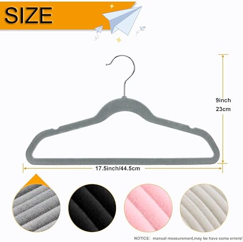 Miniatura 10 de Paquete de 50 + 10 perchas de terciopelo antideslizantes para colgar ropa para ahorrar espacio, perchas de 15 a 20 libras, perchas resistentes de