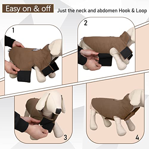 Windproof Winter Warm Fleece Dog Coat Jacket Reflective Soft Pet Dog Vest Apparel Overcoat For Small Medium Large Breeds For Cold Weather Leash Access #TOP7