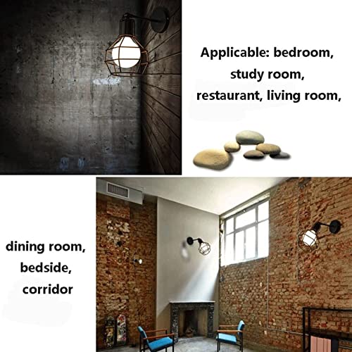 Lámpara de pared negra industrial para iluminar dormitorios pequeños sin ocupar espacio 5