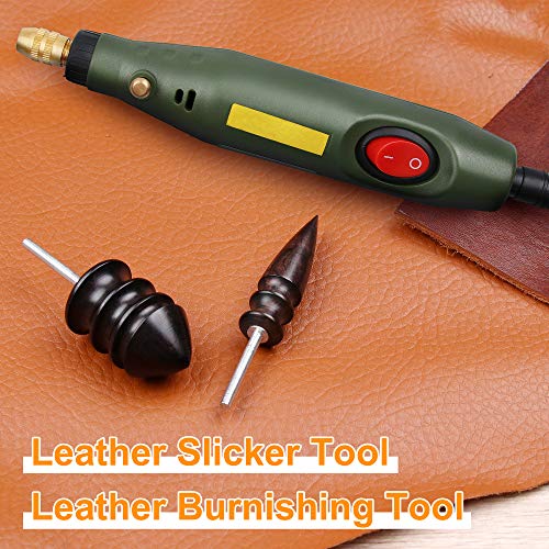 Leather Burnisher,Knoweasy Leather Slicker Tool And Leather Burnishing Tool,Pointed Tip Leather Slicker For Dremel Rotary Tools #TOP5