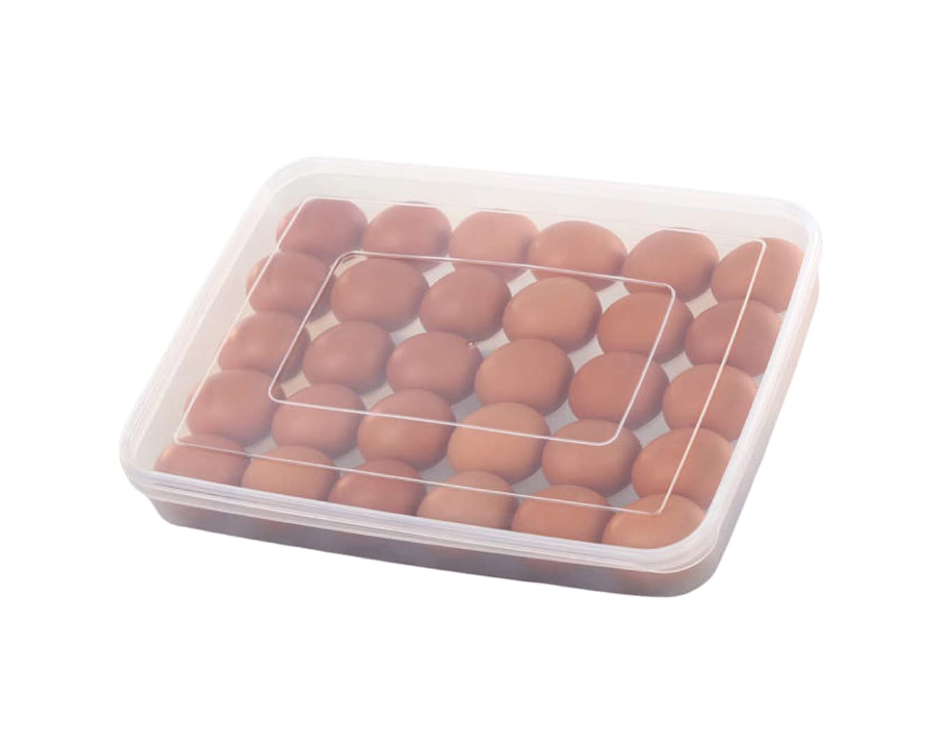 Szsrcywd Egg tray for refrigerator,egg storage box,30 egg containers deviled egg tray with lid,plastic fridge egg holder storage box