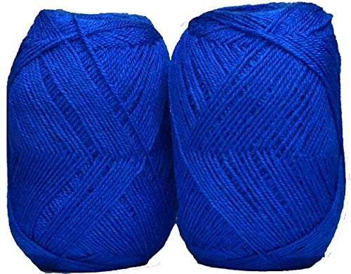 Image of M.G ENTERPRISE Os wal Chirag Soft Fingering Crochet Hook Hand Needle Knitting Thread Dyed Wool Yarn Ball for Art Craft (400 gm, Turquoise, FC)