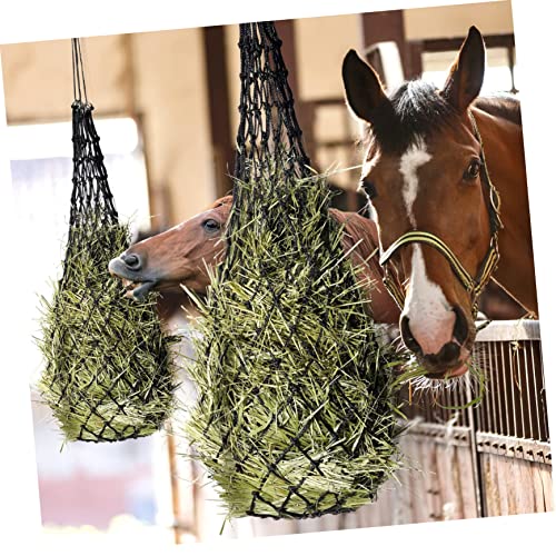 LIOOBO 4 Pcs bolsa palha cavalo alimentador portátil comedouro para equinos rede para cavalos malha