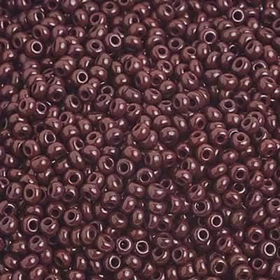 Czech Glass Seed Beads 10/0 (2.3mm Diameter) Opaque Dark Brown DIY Jewelry Making Beads - 500g Bulk Bag by Preciosa (Jablonex)