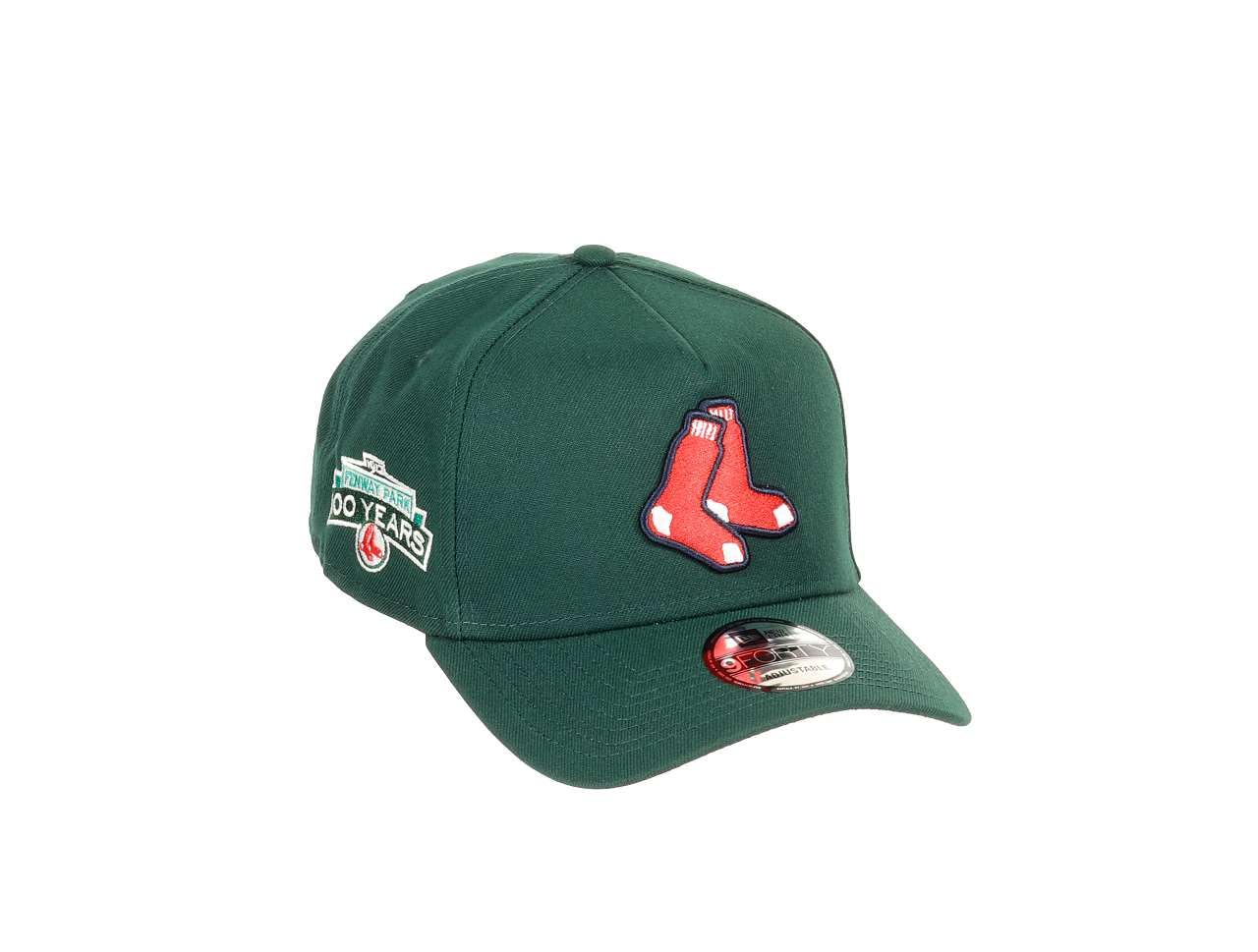 New Era Boston Red Sox MLB Fenway Park 100 Years Sidepatch Cooperstown Dark Green 9Forty A-Frame Snapback Cap โ image 1