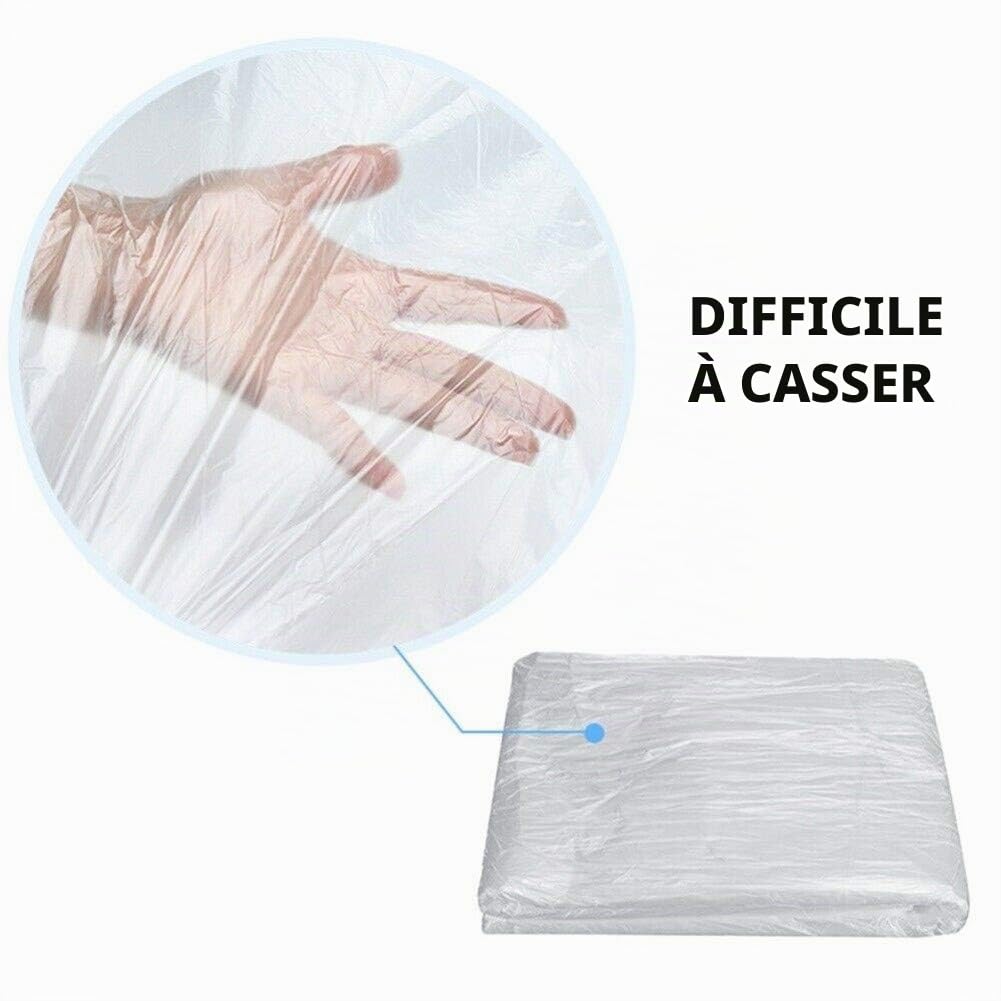 Lot de 100 housses jetables en plastique pour table de massage, spa, salon, 90 x 180 cm