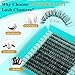 Lash Extension Kit 240Pcs 40D Individual Lashes Clusters Kit,Lash Bond And Seal for Eyelashes Extensions,Lash Applicator Tool For False Eyelash Cluster Kit(40D,D-Mix9-16mm)
