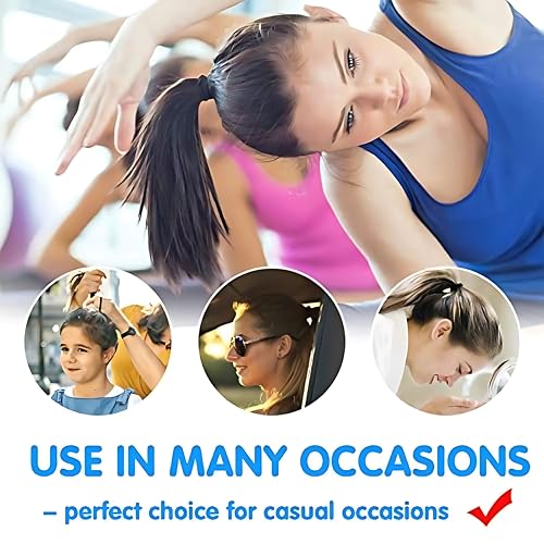 Image of Curated Cart 12 Pcs 2mm Multicolor Hair Ties Bands - Durable Ponytail Holders for Women, Men, and Girls - Strong Elastic Hair Accessories for Medium to Thick Hair