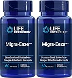 Life Extension Migra-EezeTM Standardized Butterbur-Ginger-Riboflavin Formula, 60 Count (Pack of 2)