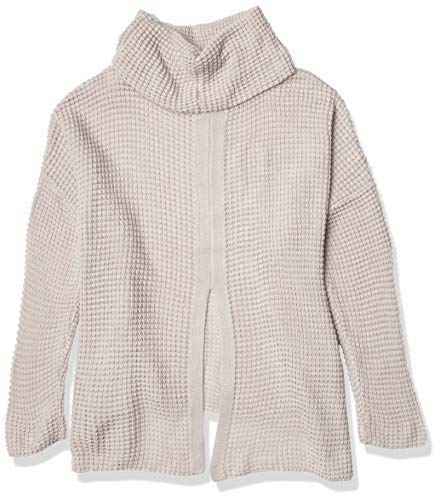 Jack By Bb Dakota Women's Throw Waffle Stitch Cowl Neck With Split Back, Light Grey, Extra Small #TOP2