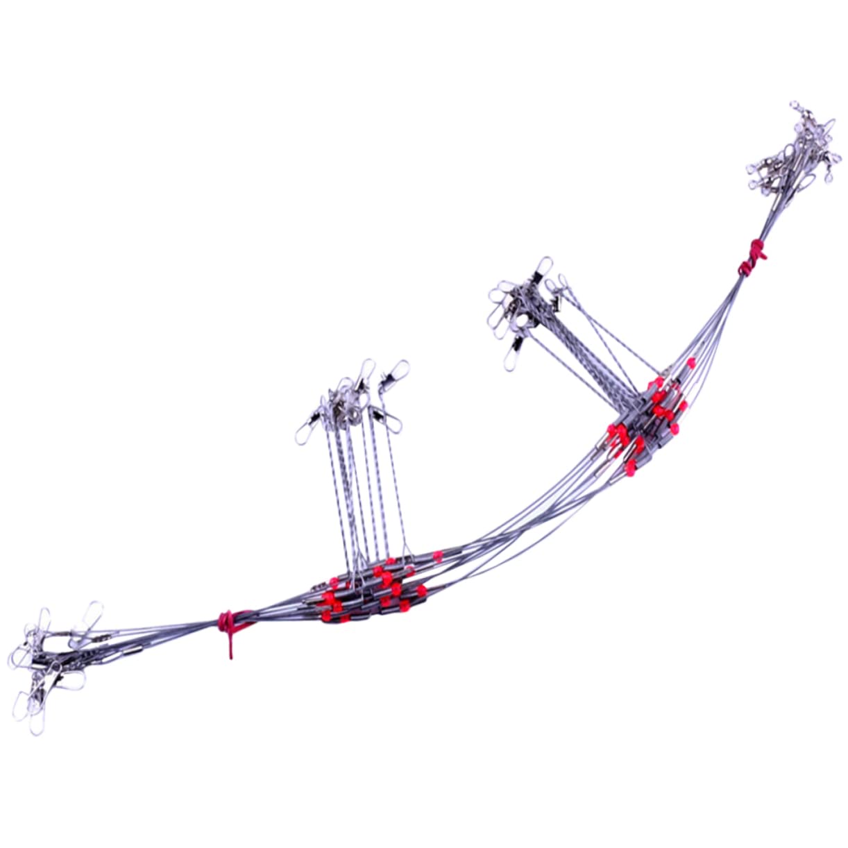 Happyyami 10pcs Stainless Steel Fishing Leaders Kit Portable Durable Fishing Gear Heavy Duty for Bass Trout