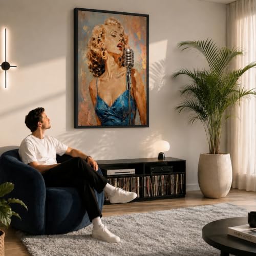 Image of Texas Art 24x24 Canvas Floater Frame, 1.25 inch Deep Wood Grain Texture Floating Picture Frame for Gallery Wrapped Canvas, black Modern Wall Decor for Home & Office, Fathers Gifts