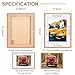 Kattepote Wooden Picture Frame A4, Natural Beech Wood Photo Frame Displays 6x8 Inch with Mat or A4 without Mat, with High Clear Acrylic, Landscape or Portrait Orientation, Wall-Mount & Tabletop