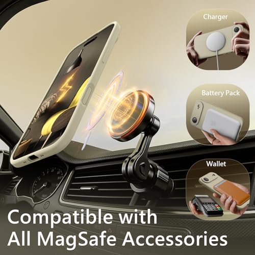 Image of FireNova Magnetic for iPhone Air Case, Compatible with MagSafe, [Integrated Silicone Camera Control Button] [Camera Protection] Microfiber Lining Phone Case for iPhone 17 Air, 6.5 inch, Khaki