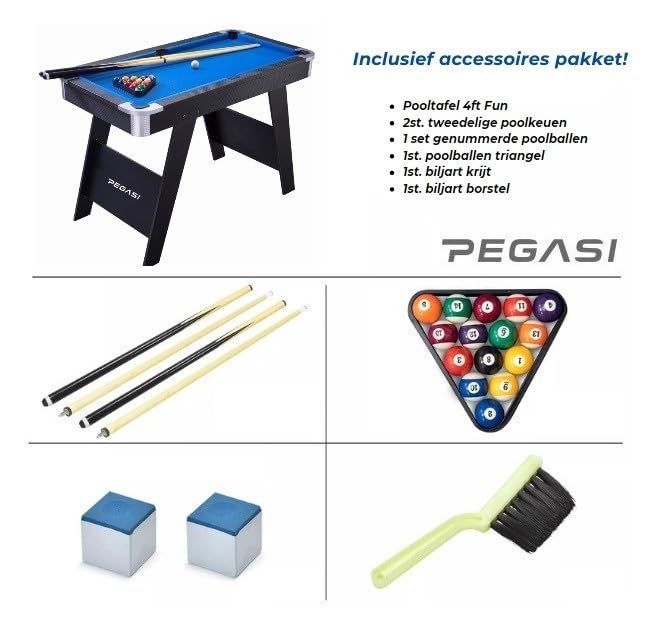 Pegasi 4ft Fun - Mini Billardtisch - Pool Table für Kinder - Indoor - Platzsparend - Leicht beweglich – Bild 5