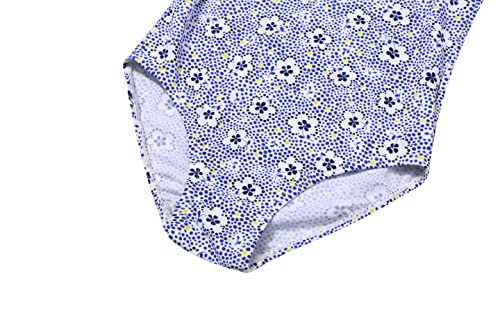 Lizens Girls One Piece Swimsuit Beach Swimwear Ruffle Bathing Suit (As1, Age, 3_Years, 4_Years, Blue Flower, Small) #TOP3