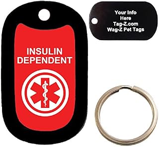 Custom Engraved Pet Tag - medical alert INSULIN DEPENDENT - Dog Tag