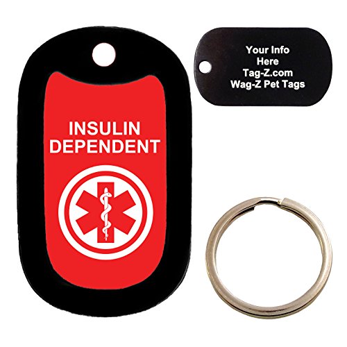 Custom Engraved Pet Tag - medical alert INSULIN DEPENDENT - Dog Tag