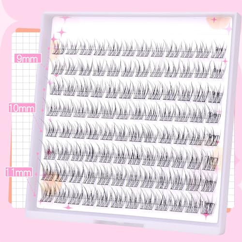 Ruairie 6-111U Lash Clusters Wispy Individual Lash Extensions Natural Cluster Lashes 9-11Mm 96Pcs Diy Eyelash Extension C Curl Eyelash Clusters thumb #4