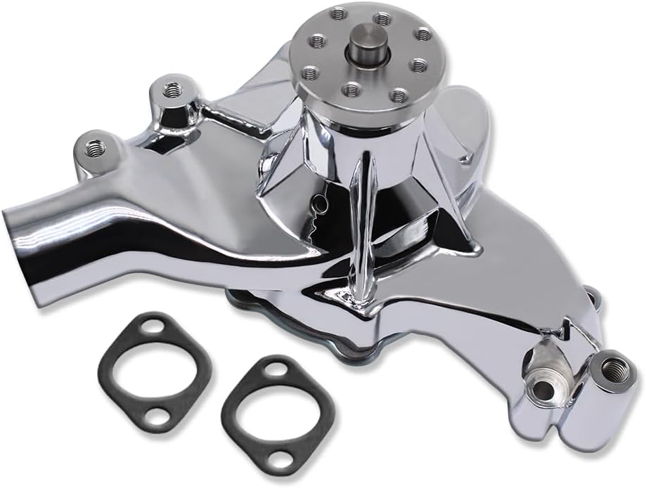 Long Water Pump For Chevy BBC 396 402 427 454 1969-1987 Chrome Aluminum Mechanical