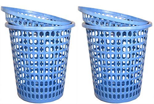 Image of Plastic Laundry Basket /Bag, 17x17x21 inch, 50L, Blue, Set of 2