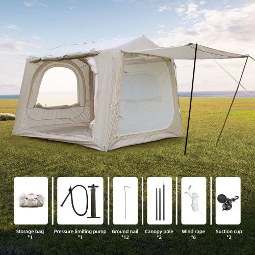 Carpa Inflable 2 en 1 para Camping 4-6 Personas miniatura 7