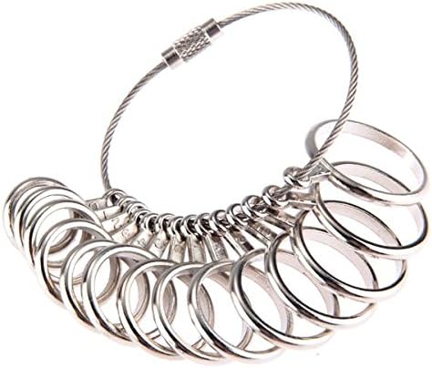Silver Finger Ring Sizer Gauge US Size 0-13 Zinc Alloy Jewellery Sizing Tool