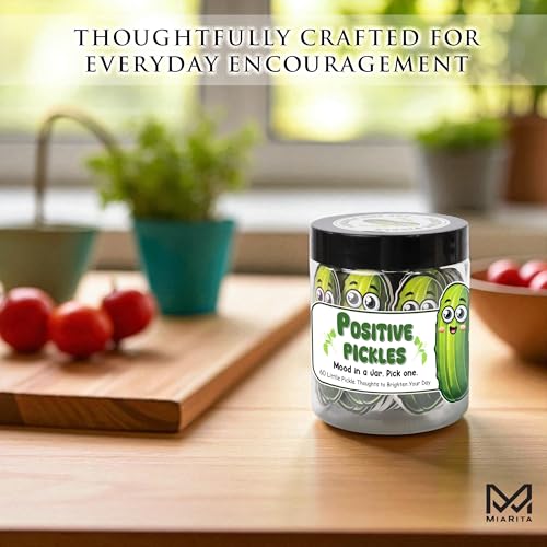 Emotional Supports Pickle Jar, 60 Positive Pickle Affirmation Cards for Women, Birthday Gifts for Women, Back to School Gifts, White Elephant Gifts, Teen Girl Gifts Trendy Stuff